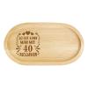 Engraved Oval Wooden Serving Tray for 40th Birthday view 1