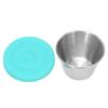 Yinhing Essential Oil Container, 70ml Stainless Steel - Dressing Holder with Silicone Lid (Mint Green Lid) view 2