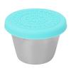 Yinhing Essential Oil Container, 70ml Stainless Steel - Dressing Holder with Silicone Lid (Mint Green Lid) view 4
