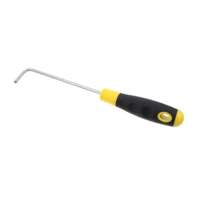 DECORNIJIA 400 mm Heavy-Duty Stainless Steel Lifting Hook with Non-Slip Rubber Grip for Rolling Doors, Sliding Windows, and Manhole Covers