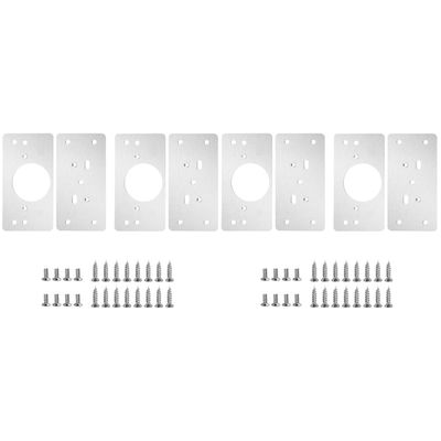 Concealed Soft-Close Cabinet Hinges, 20-Piece Stainless Steel Hinge Repair Plates, Flat Corner Braces