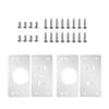Concealed Soft-Close Cabinet Hinges, 20-Piece Stainless Steel Hinge Repair Plates, Flat Corner Braces view 2