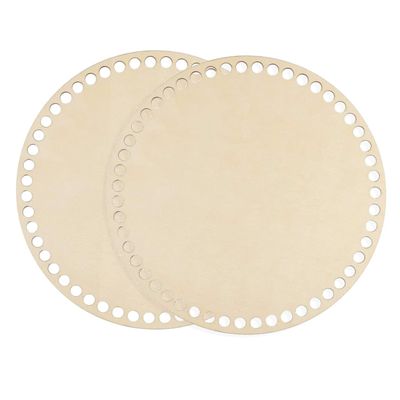 Housoutil 2-Pack Round Wooden Bag Bottoms for Crocheting