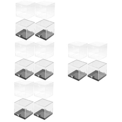 DOITOOL 16-Piece Transparent Display Storage Box Set, 4 Sets of 4