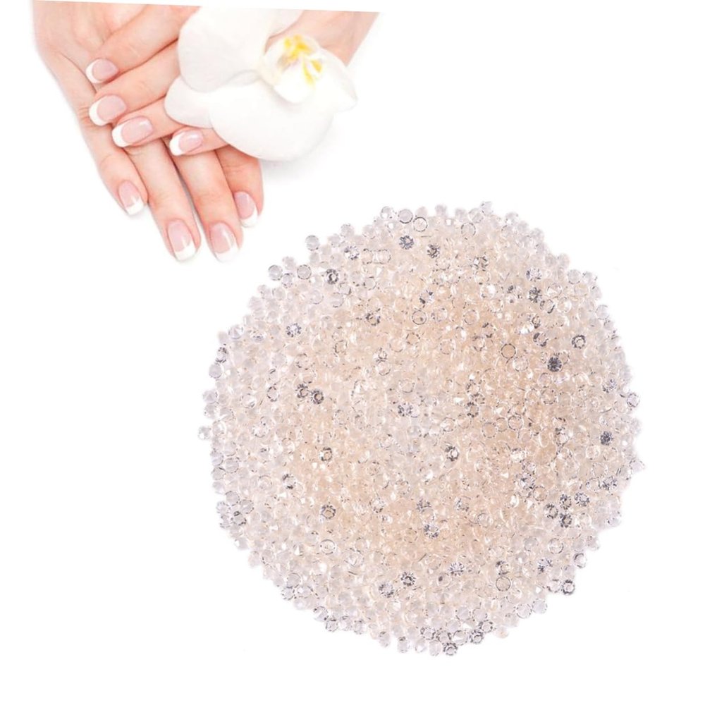 BATHVEVE 1000 Pcs Acrylic Diamonds 3mm Transparent Decorative Crystals