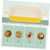 Alipis Yellow Ceramic Baking Dish with Two Handles view 2