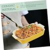 Alipis Yellow Ceramic Baking Dish with Two Handles view 3