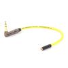 ROBAUN 1-Pc. 6.35 mm Stereo Right-Angle Plug to 3.5 mm Stereo Jack Adapter, Yellow-BK, 15 m view 1