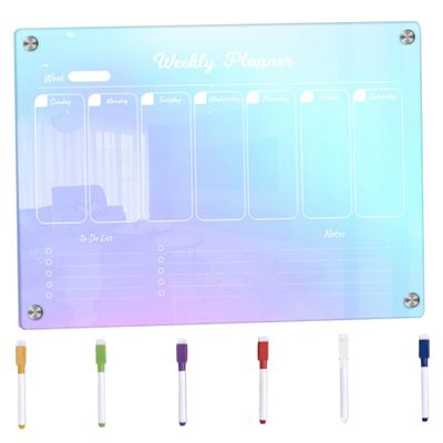 Gadpiparty Magnetic Reusable Dry-Erase Planning Board for Refrigerator