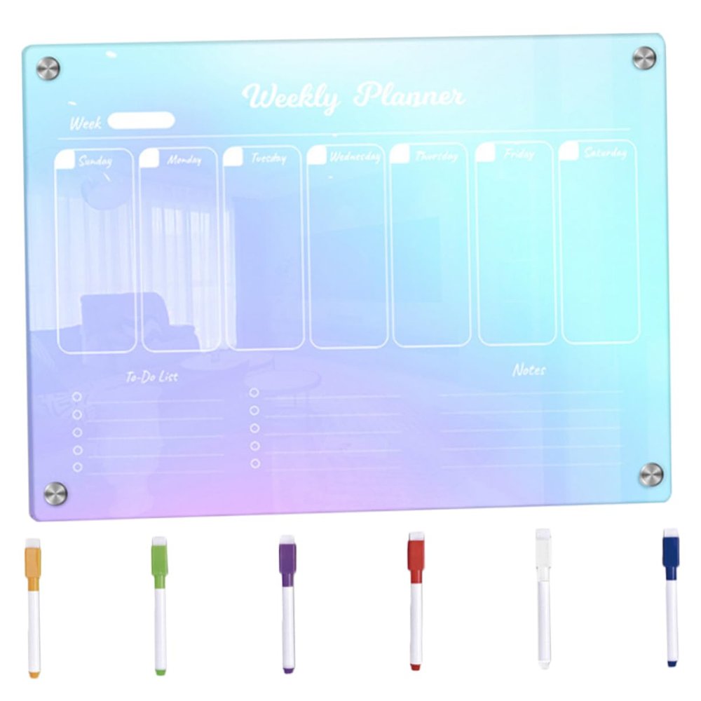 Gadpiparty Magnetic Reusable Dry-Erase Planning Board for Refrigerator
