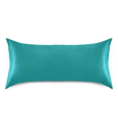 Dark Cyan Solid Decorative Satin Pillowcase, King Size, 20 x 40 in