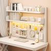 Desk Bookshelf Organizer, Metal Desktop Display Shelf with Adjustable Storage view 1