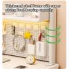 Desk Bookshelf Organizer, Metal Desktop Display Shelf with Adjustable Storage view 4