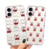 Stradvnaly 2-Pack Transparent Cases for iPhone 16 6.1", Strawberry Bow Pattern view 2