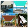 Waterproof Rectangle Sun Shade Sail 1.2 x 1.5 m, UV-Resistant, Dark Gray view 2