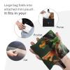KCGSDEGV Reusable Shopping Bag with Fun Frog Print, Foldable Tote Bag for Shopping, Travel, Beach, and Work, Black, 1 Pack view 4