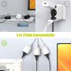 2 m 3-in-1 Euro Power Cable Extension, 1 Plug to 3 Sockets, 0.75 mm, Max. 2.5 A/250 V, White view 4