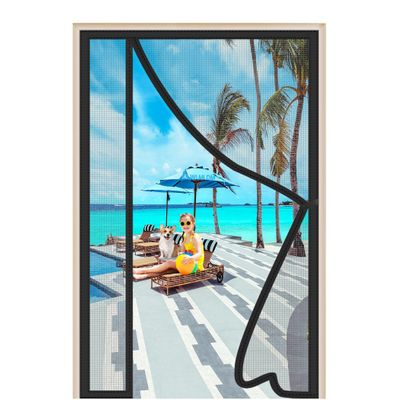Black Magnetic Insect Screen Door 135 x 180 cm, Side Opening