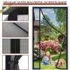 Black Magnetic Insect Screen Door 135 x 180 cm, Side Opening view 2