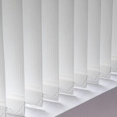 NIANXINN Light-Filtering Vertical Blind, White, 98 mm Slats, Customizable, 70 x 180 cm