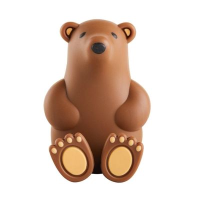 Cartoon Toothbrush Holder, Wall-Mounted with Suction Cup (Dark Brown)