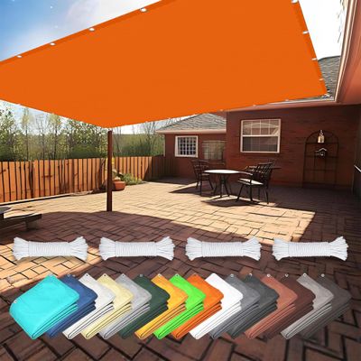 Rectangular Sun Shade Sail 1.8 x 9 m, Orange