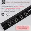 Adhesive Ceiling Curtain Track with End Caps and Hooks, Black, No Drilling view 3
