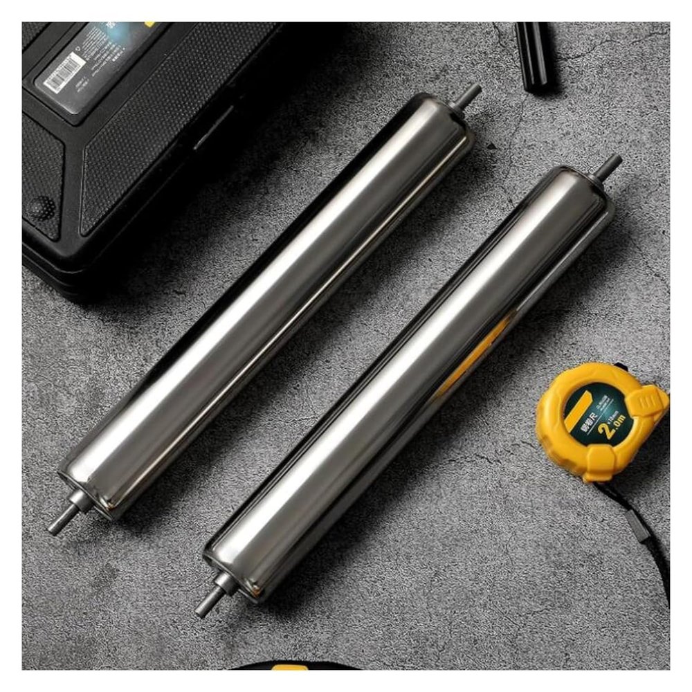 Galvanized Stainless Steel Conveyor Rollers, 50 mm Diameter, 2-Pack