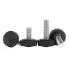 M4 M5 M6 Black Round Knurled Thumb Screws, Carbon Steel Knob, M4 x 18 mm, 14-Pack view 1