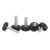 M4 M5 M6 Black Round Knurled Thumb Screws, Carbon Steel Knob, M4 x 18 mm, 14-Pack view 2