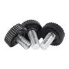 M4 M5 M6 Black Round Knurled Thumb Screws, Carbon Steel Knob, M4 x 18 mm, 14-Pack view 3