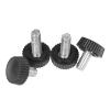 M4 M5 M6 Black Round Knurled Thumb Screws, Carbon Steel Knob, M4 x 18 mm, 14-Pack view 4