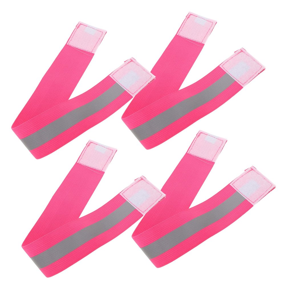 Reflective Safety Bands for Wrists and Ankles, 4 Pieces