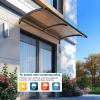 QWEASDF Generic Door Awning with Side Panel, Polycarbonate Cover, 90 x 210 cm view 4