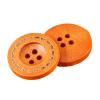 10–38 mm Wooden Buttons for Men's and Women's Coats, Four-Hole, Light Coffee, 11 mm, 10 Pieces view 1