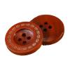 10–38 mm Wooden Buttons for Men's and Women's Coats, Four-Hole, Light Coffee, 11 mm, 10 Pieces view 2