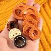 10–38 mm Wooden Buttons for Men's and Women's Coats, Four-Hole, Light Coffee, 11 mm, 10 Pieces view 3