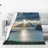 AABSTBFM Hawaii Sunbeams Printed Flannel Throw Blanket, Soft Warm Microfiber, 76 x 102 cm view 1