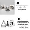 ROFBIHG 10-Piece Stackable Tent-Style Table Numbers (1–100) for Restaurants, Double-Sided Reception Number Signs, Stainless Steel Metal Table Number Stands, 5 x 5 cm (Red, 1–60) view 4