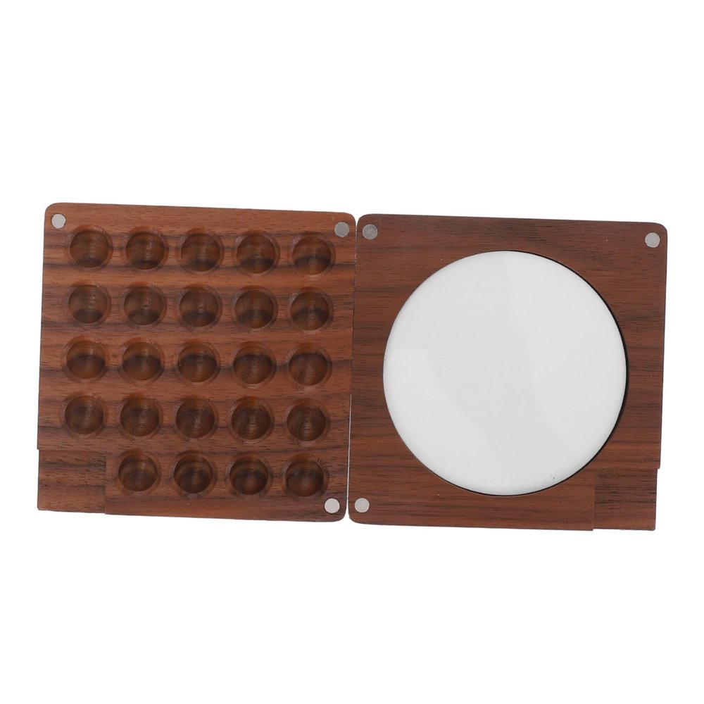 Small Black Walnut Wood Paint Box for Artists and Travel