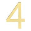 Gold 4 Self-Adhesive 3D Door Number, 3.3 x 5 cm view 1