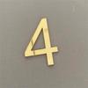 Gold 4 Self-Adhesive 3D Door Number, 3.3 x 5 cm view 3