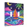 Tropical Night Ocean Waves Double Toggle Switch and Outlet Cover view 2