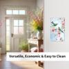 Spring Bird Single Toggle Switch Wall Plate, Green Songbirds with Peach Blossoms view 3