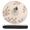 WTBHDUK Round Mahjong Mat for Poker Tables with Carrying Bag, Beige, 47.2 x 47.2 in view 1