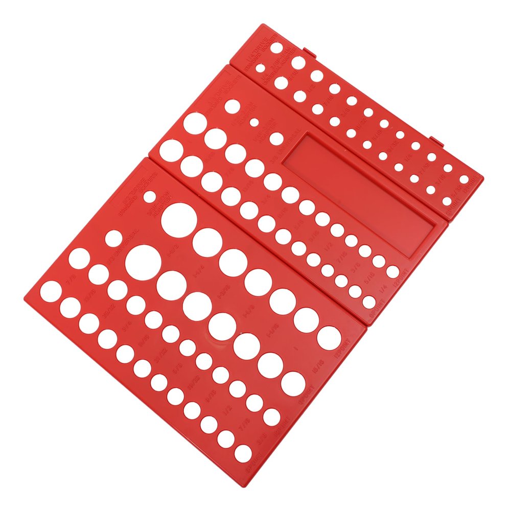 TOPPERFUN 3-Piece Socket Holders, Red ABS, for 1/4-, 3/8-, and 1/2-Inch Sockets, Corrosion-Resistant, Wall-Mountable