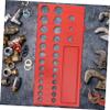 TOPPERFUN 3-Piece Socket Holders, Red ABS, for 1/4-, 3/8-, and 1/2-Inch Sockets, Corrosion-Resistant, Wall-Mountable view 3