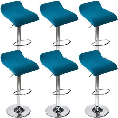 Hoowarm Stretch Bar Stool Covers, Removable Washable Swivel Seat Covers, 1/2/4/6-Piece Set (B3, 6PCS)