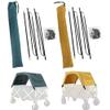 Folding Trolley Cart Canopy, 85.5 x 55 cm, Foldable, for Camping and Picnics, Blue view 3