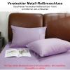 Lirex Pillowcases, 2-Pack, 300 Thread Count, 100% Cotton, Comfortable and Breathable, 40 x 60 cm, Purple view 4